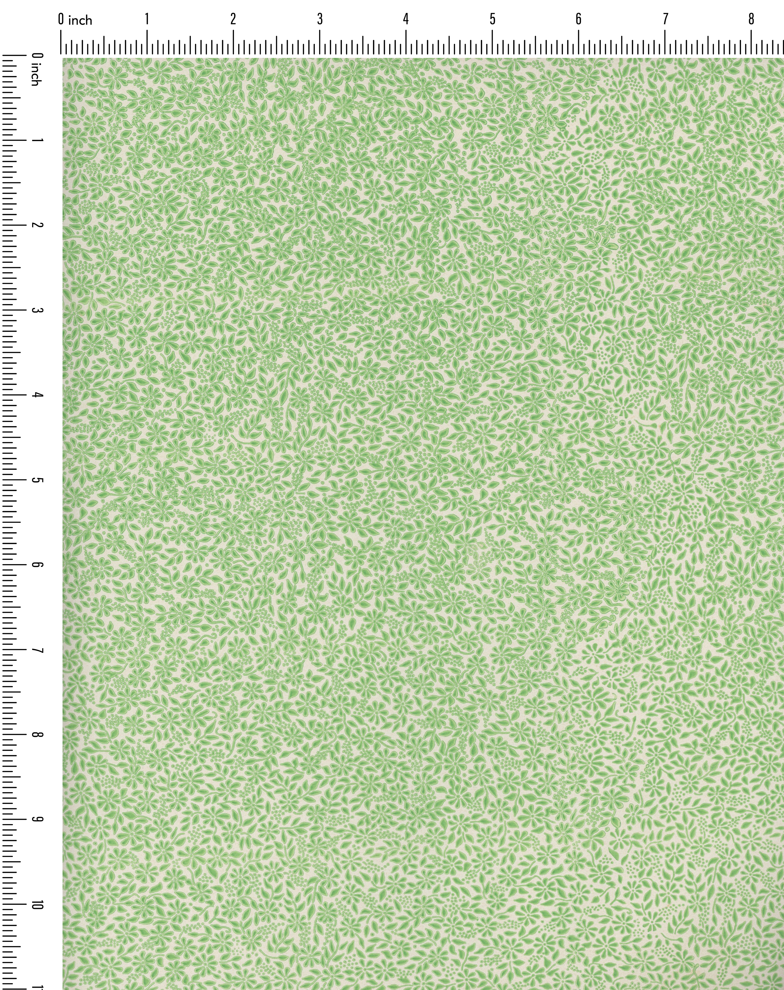 Green Floral Liberty Pattern Vintage Paper